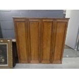 Large double door oak display cabinet