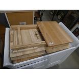 5 x rubber wood TV tables