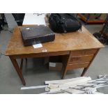 Teak desk with drawers to side