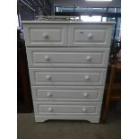 Contemporary chest of 5 drawers plus a 3 panelled dressing table mirror