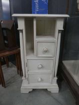 Narrow cream painted cabinet