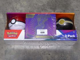 +VAT Pokémon TCG 3 pack containing Scarlet & Violet Elite Trainer Box and 2 Pokéball tins Where