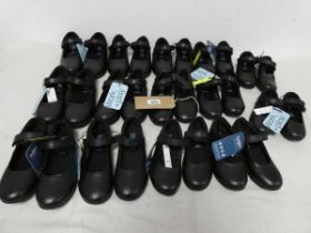 14 pairs of girls school shoes by Term Footwear (sizes 3 - 10)