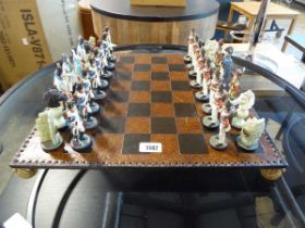 Chess set with Battle of Waterloo pieces (incomplete) Missing 1 queen