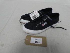 +VAT Unboxed pair of womens Superga trainers in navy (size 6)