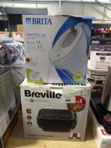 +VAT Boxed Breville 3 in 1 toastie maker together with a Britta water filter jug