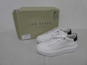 +VAT Pair of womens Ted Baker trainers in white (size 3)