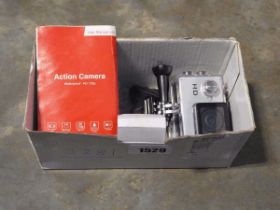Box containing HG Action GoPro camera