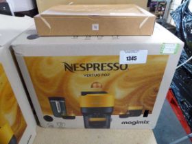 +VAT Nespresso Vertuo Pop boxed coffee machine with box of Nespresso pods