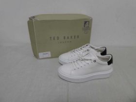 +VAT Pair of womens Ted Baker trainers in white (size 3)