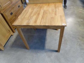 Modern square composite wood kitchen table on square supports