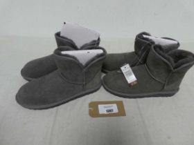 +VAT 2 unboxed pairs of ladies Kirkland ankle boots in grey (size 7)