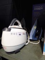 +VAT Polti Vaporetta steam iron, together with a Philips Azur iron and 2 Philips irons