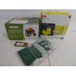 +VAT Boxed Guardlead forestry protective helmet with box containing 250 packs of 3M ear plugs and