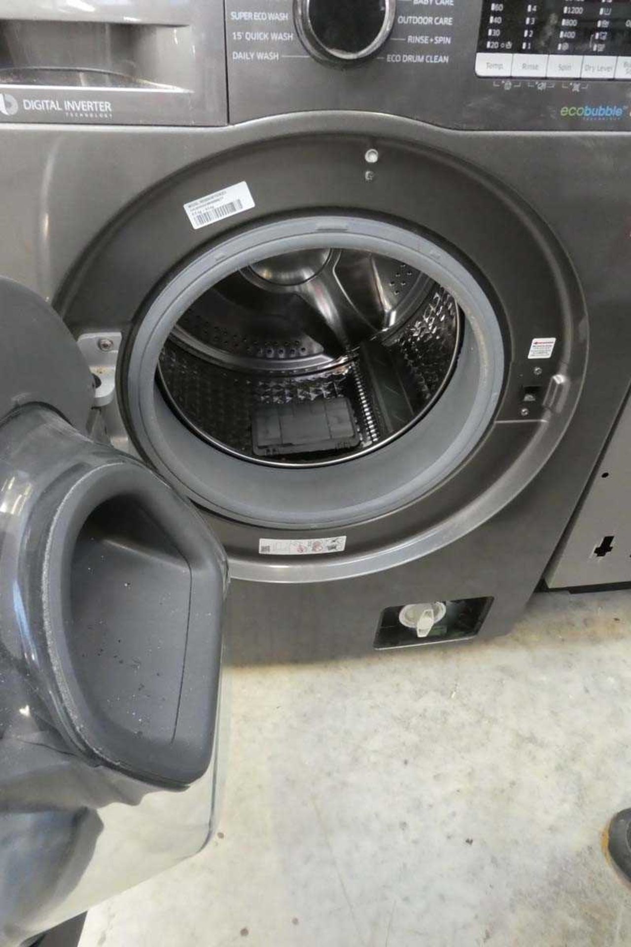 +VAT Samsung Eco Bubble digital inverter 8kg washing machine - Image 2 of 3