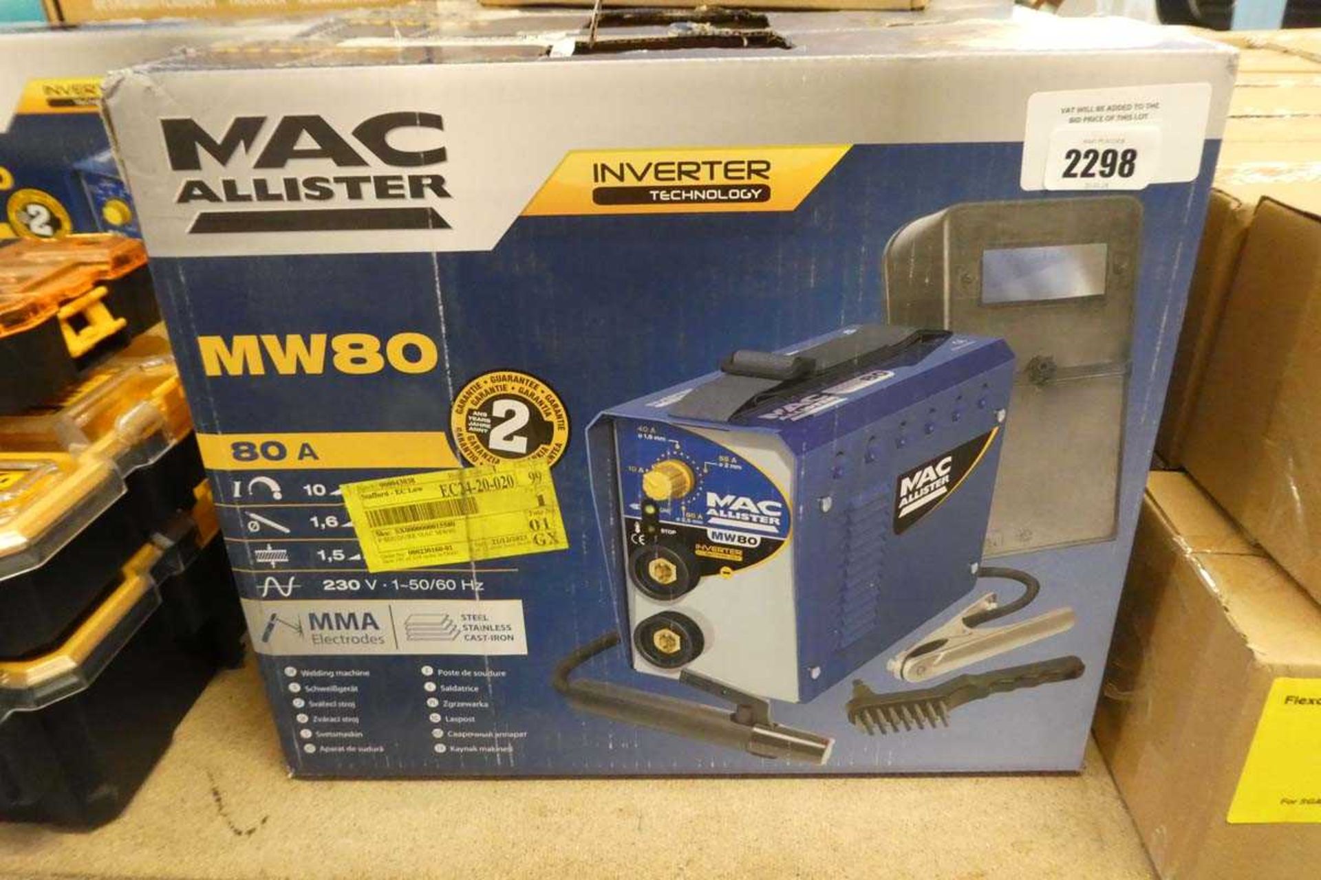 +VAT Boxed Mac Allister MW80 inverter welding machine (Grade A stock)