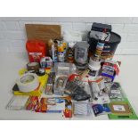 +VAT Large quantity of assorted adhesives, glues, fastenings and fixings incl. 5L tub of Bostik