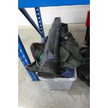 Box containing a quantity of fishing bags, boots, luggage etc.
