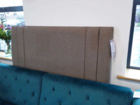 Cygnus 4'6" brown upholstered headboard