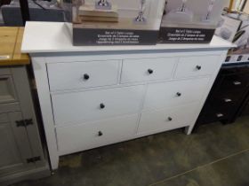 Modern white lowboy comprising 7 drawers