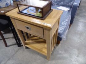 Modern light single drawer side table