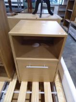 Beech effect single drawer nightstand