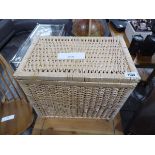 Small wicker lidded box