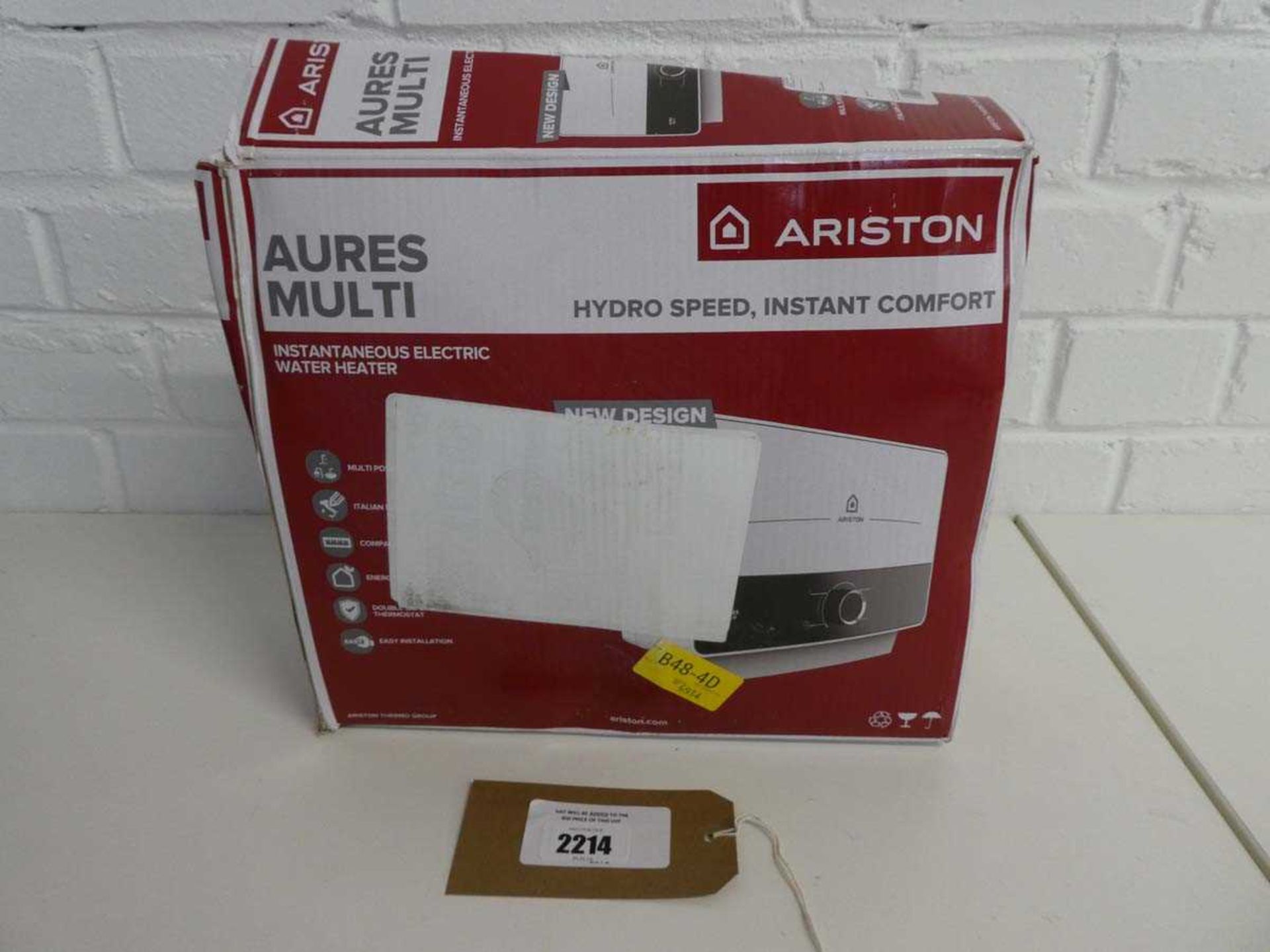 +VAT Boxed Ariston Arues-Multi instant electric water heater