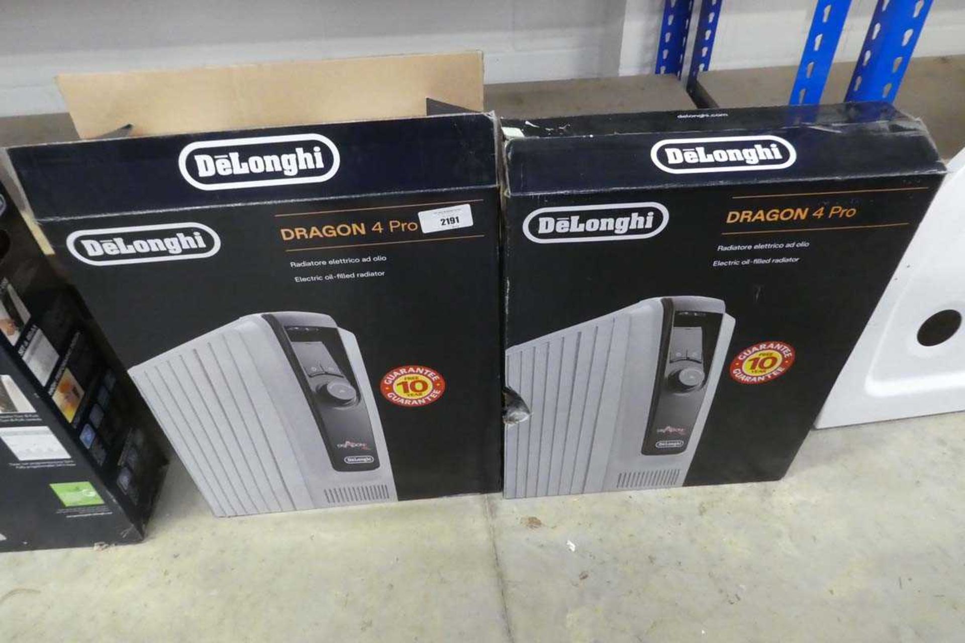 +VAT 2 boxed De'Longhi Dragon 4 Pro electric oil filled radiators