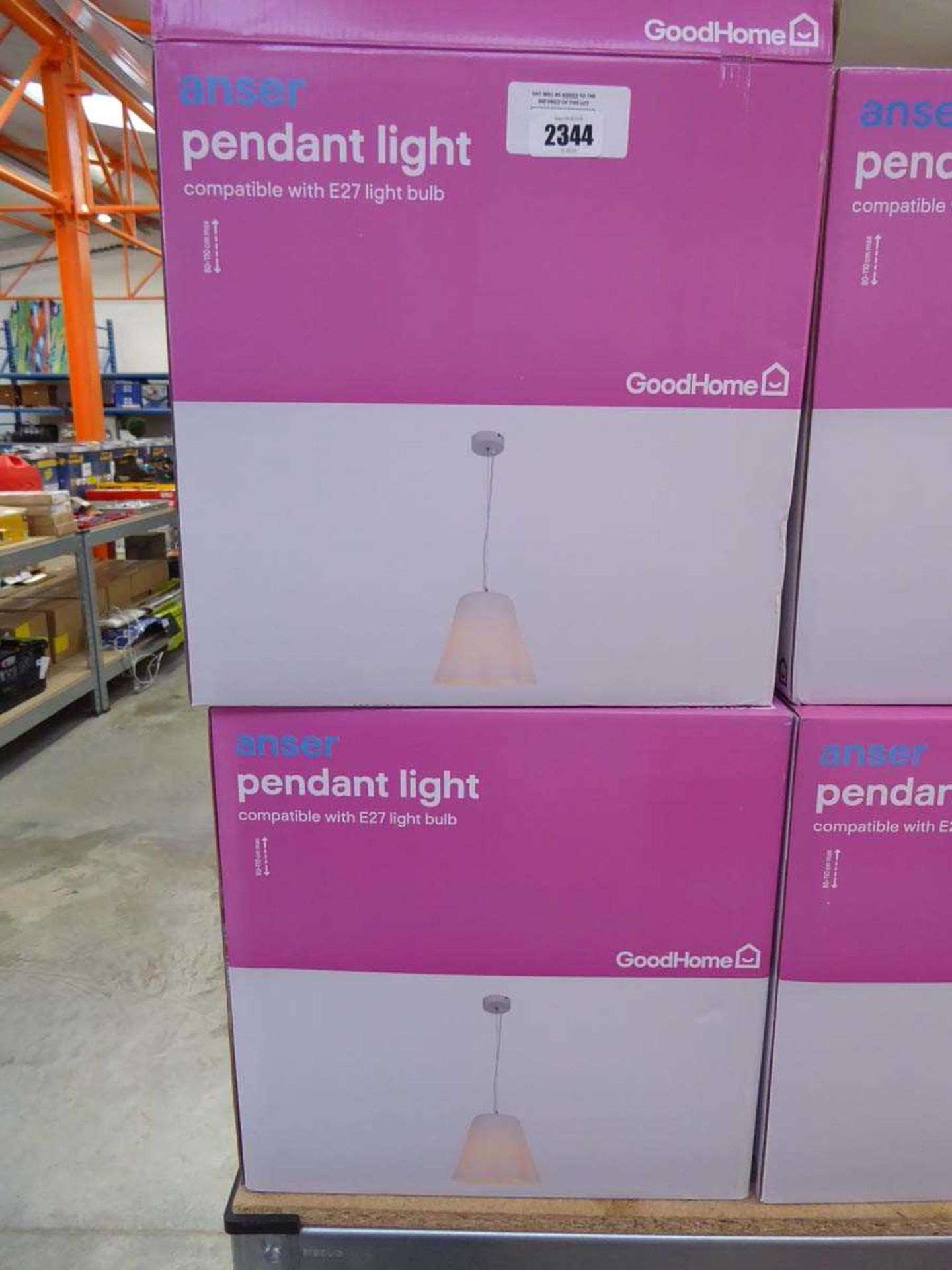 +VAT 2 boxed Anser hanging pendant lights (Graded A stock)