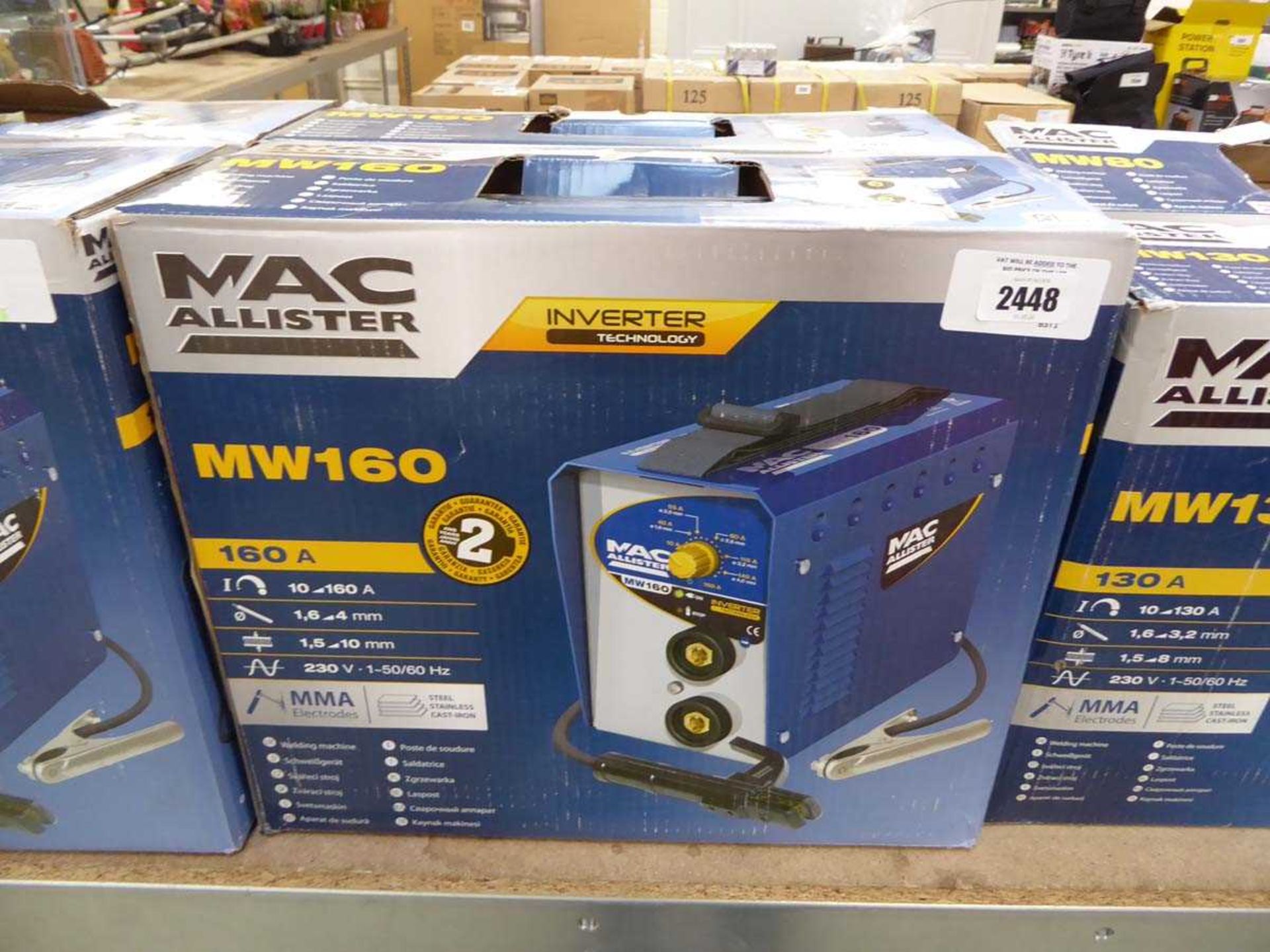 +VAT Mac Allister MW160 portable inverter welding machine(Grade A stock), boxed