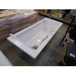 White fibre glass bath