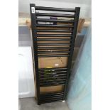 Black powder coated finished towel warmer with boxed set of 2 Cooke & Lewis chrome taps