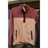 +VAT Ladies Columbia button up fleece in 2 tone pink (size M) together with men's Columbia jumper in