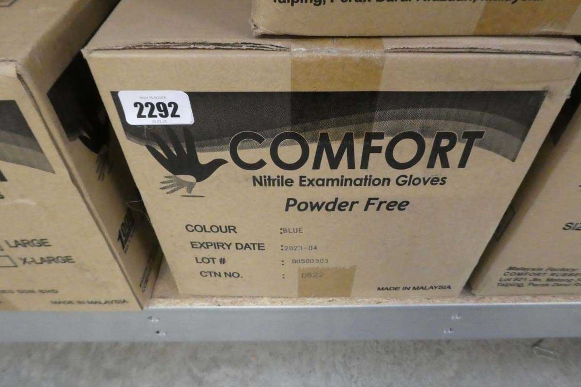 Approximately 10 boxes x 100 Comfort Nitrile powder free disposable gloves (size S)