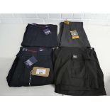 +VAT 2 pairs of Lee Cooper multi pocket work trousers in navy (size W34 L33 and W40 L31) with pair