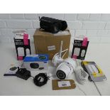 +VAT Quantity of home security items incl. 6 CCD day and night cameras, Geree CCTV camera, Yale