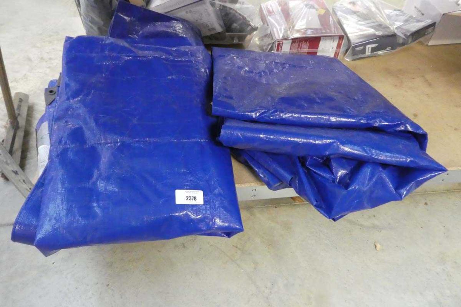 +VAT 2 large blue tarpaulins