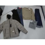 +VAT Selection of clothing to include Jack & Jones, Levi, Cole Buxton, etc