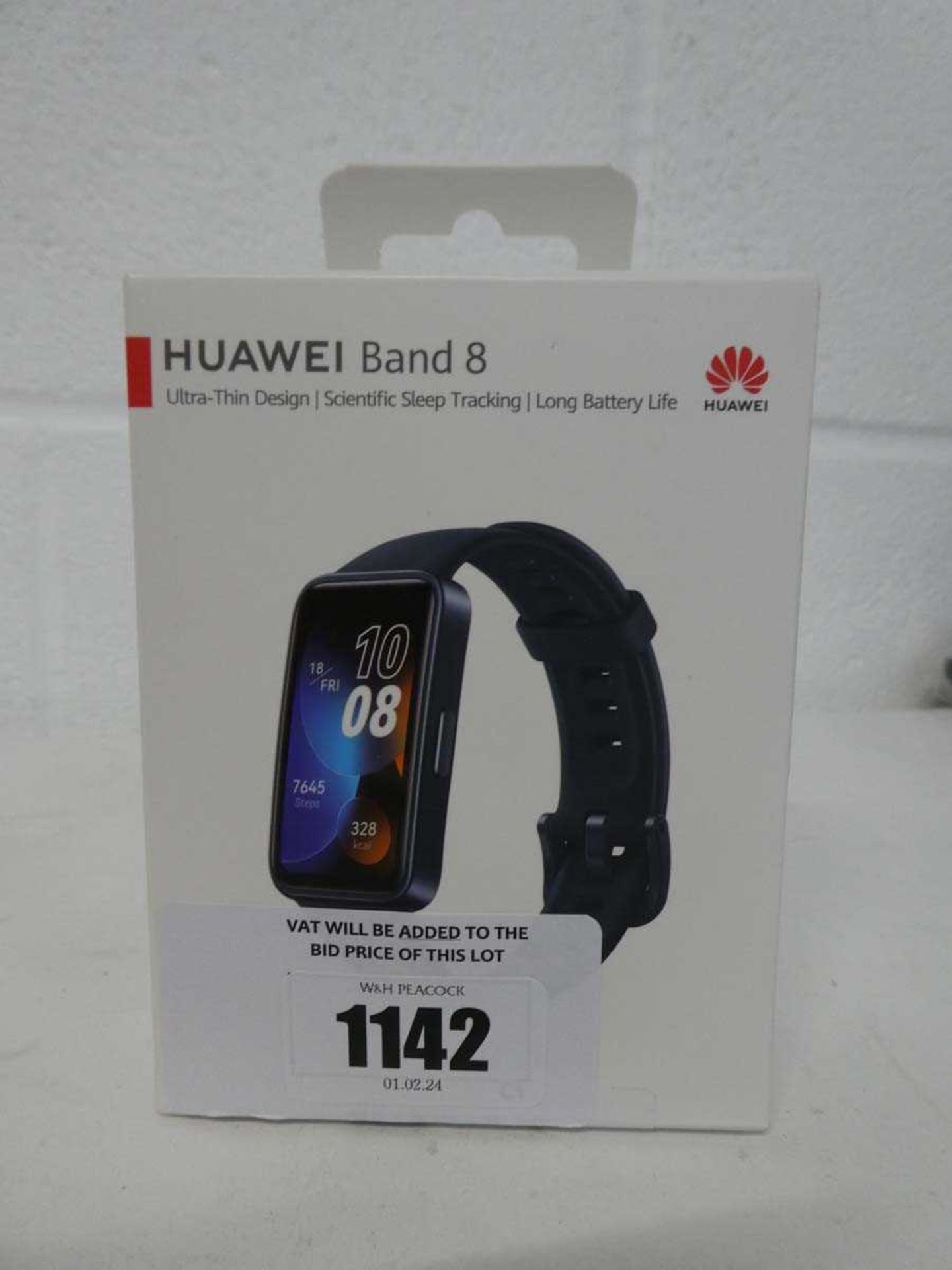 +VAT Huawei Band 8 smart watch in black