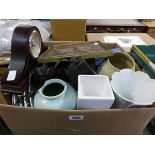 Crate containing a variety of mixed ceramics, including USSR Panther Arabia, Finnish jug, various