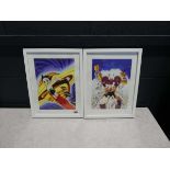 2 Tezuka Productions posters in white frames of Astro Boy