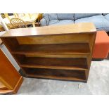 Open fronted wooden bookshelf