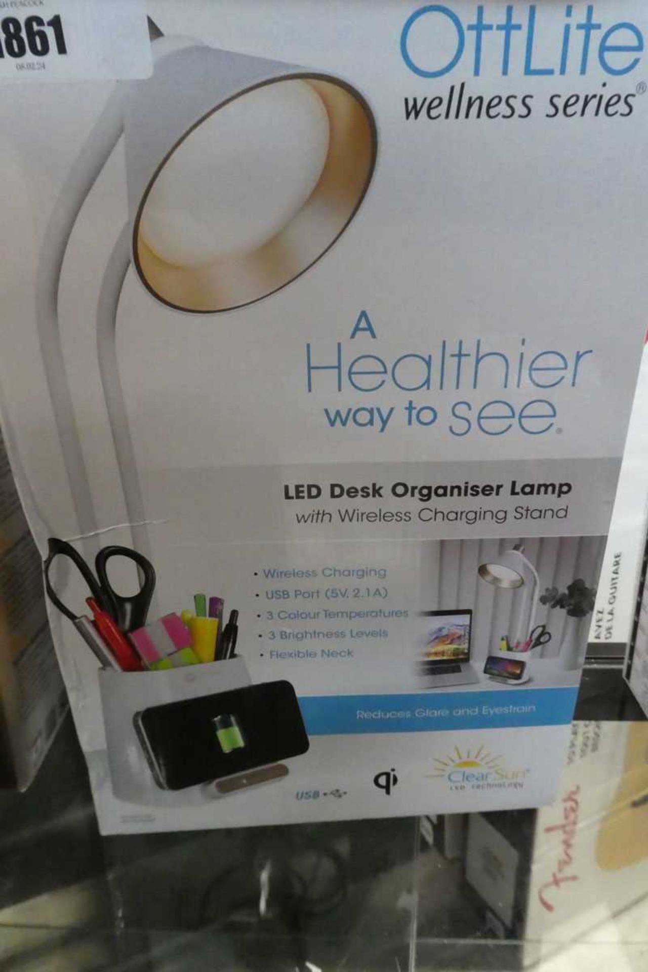 +VAT Boxed OttLite Wellness Series desk organiser lamp