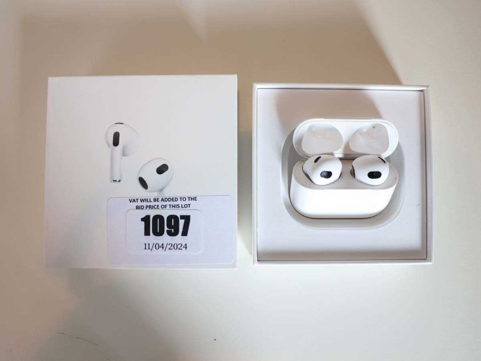 +VAT Apple AirPods (3rd Generation) with charging case and cable in box (MME73ZM/A) - Image 3 of 8