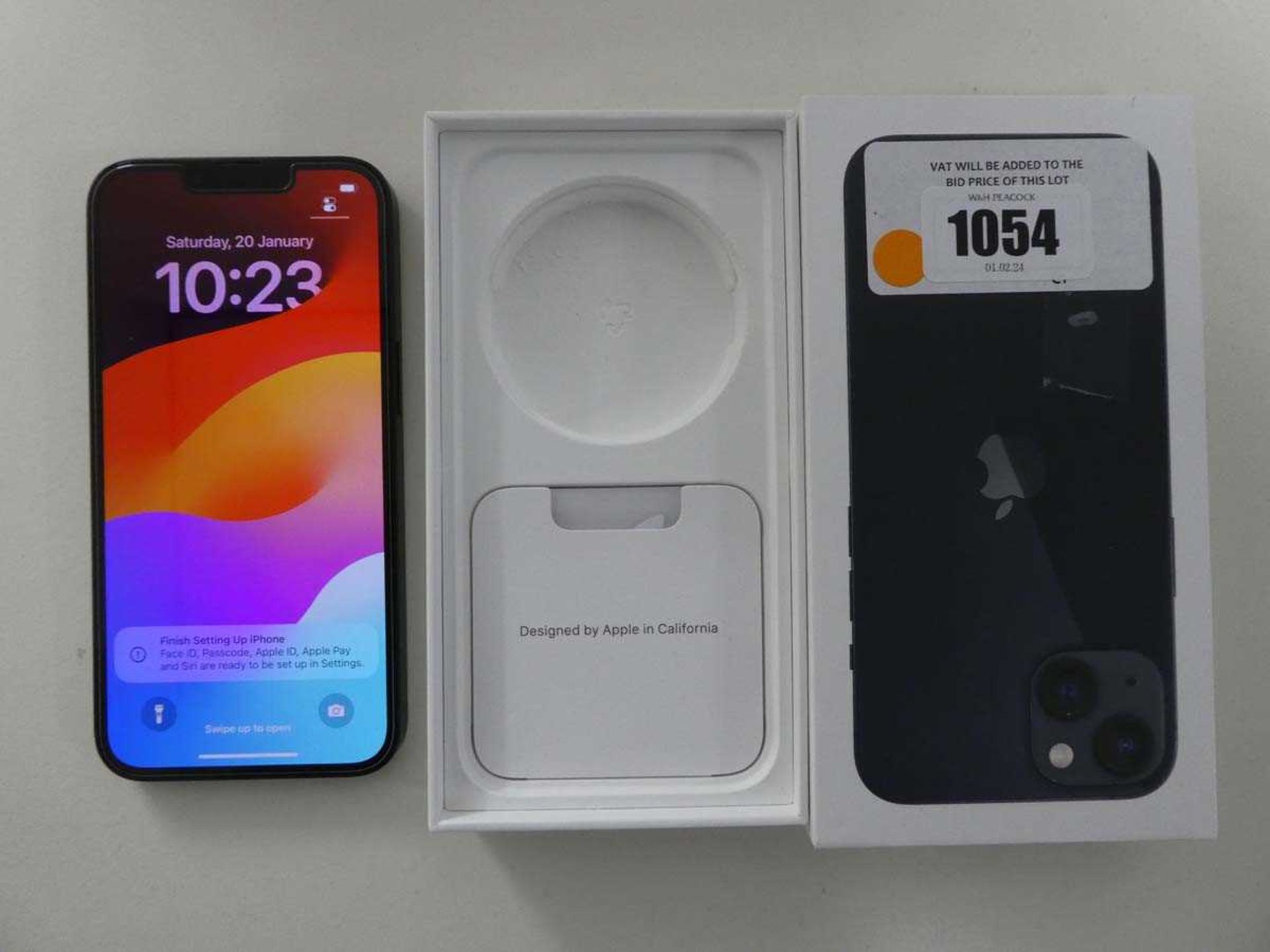 +VAT Boxed iPhone 13 in midnight with 512GB capacity, no charging cable (MLQC3B/A)