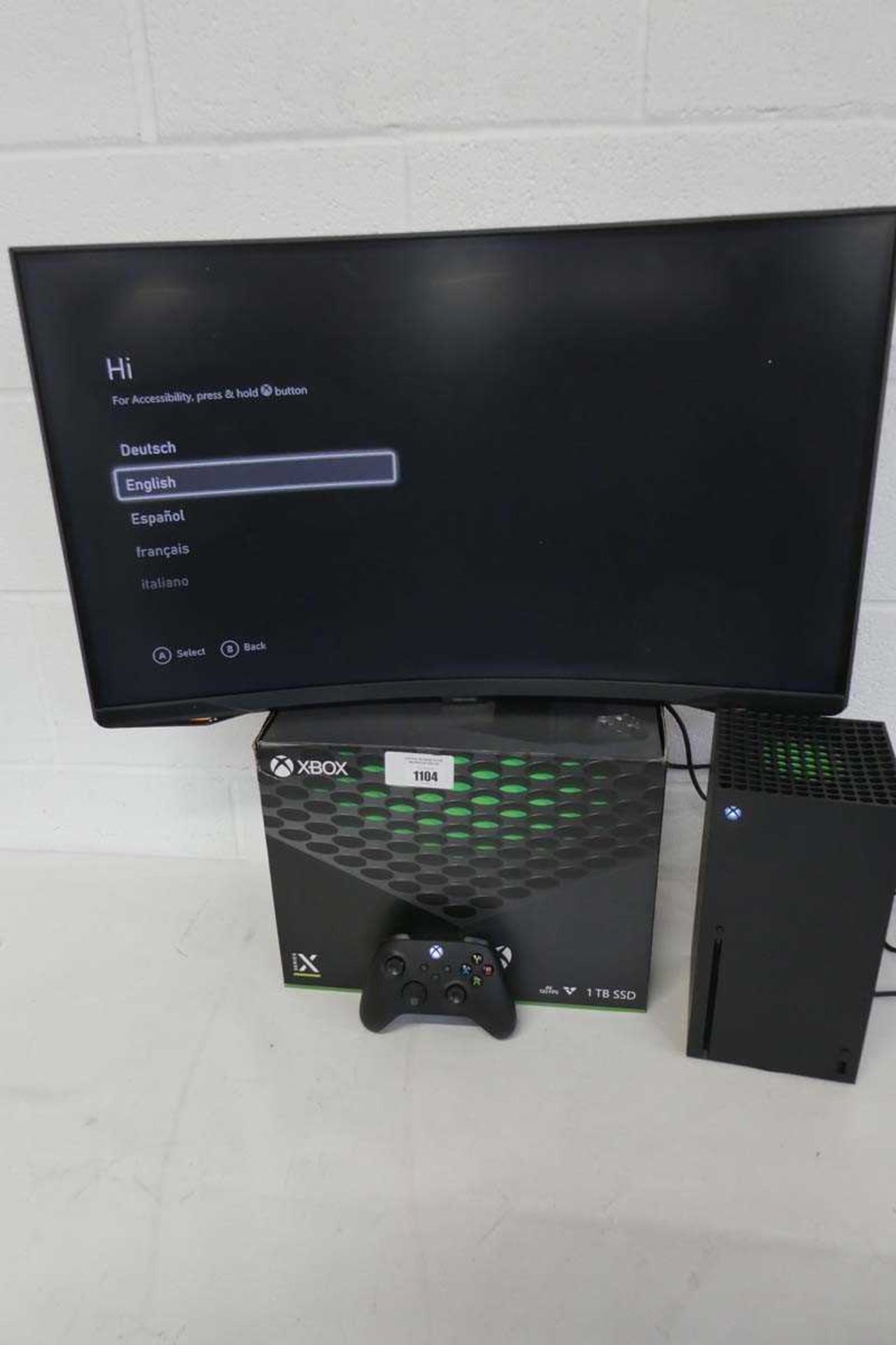 +VAT Xbox series X gaming console with 1 controller in box Monitor not included - just the Xbox