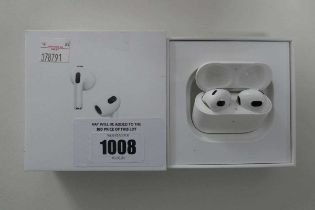 +VAT Apple AirPods (3rd Generation) with charging case and cable in box (MME73ZM/A)