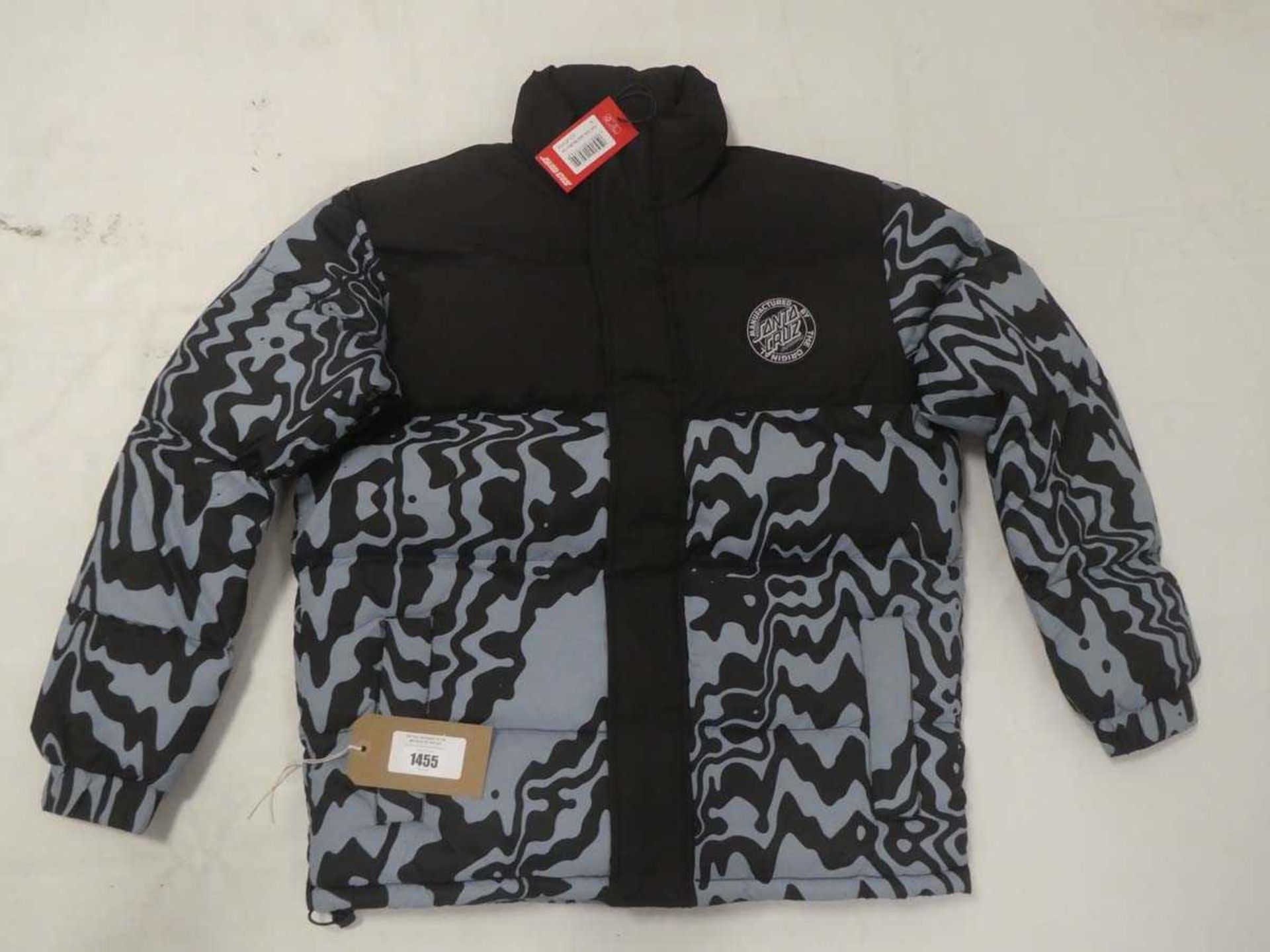 +VAT Santa Cruz acidic puffer jacket in black size medium