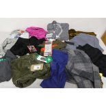 +VAT Mixed bag of mens and womens clothing incl. loungewear, shorts, jackets, swimwear, etc. (